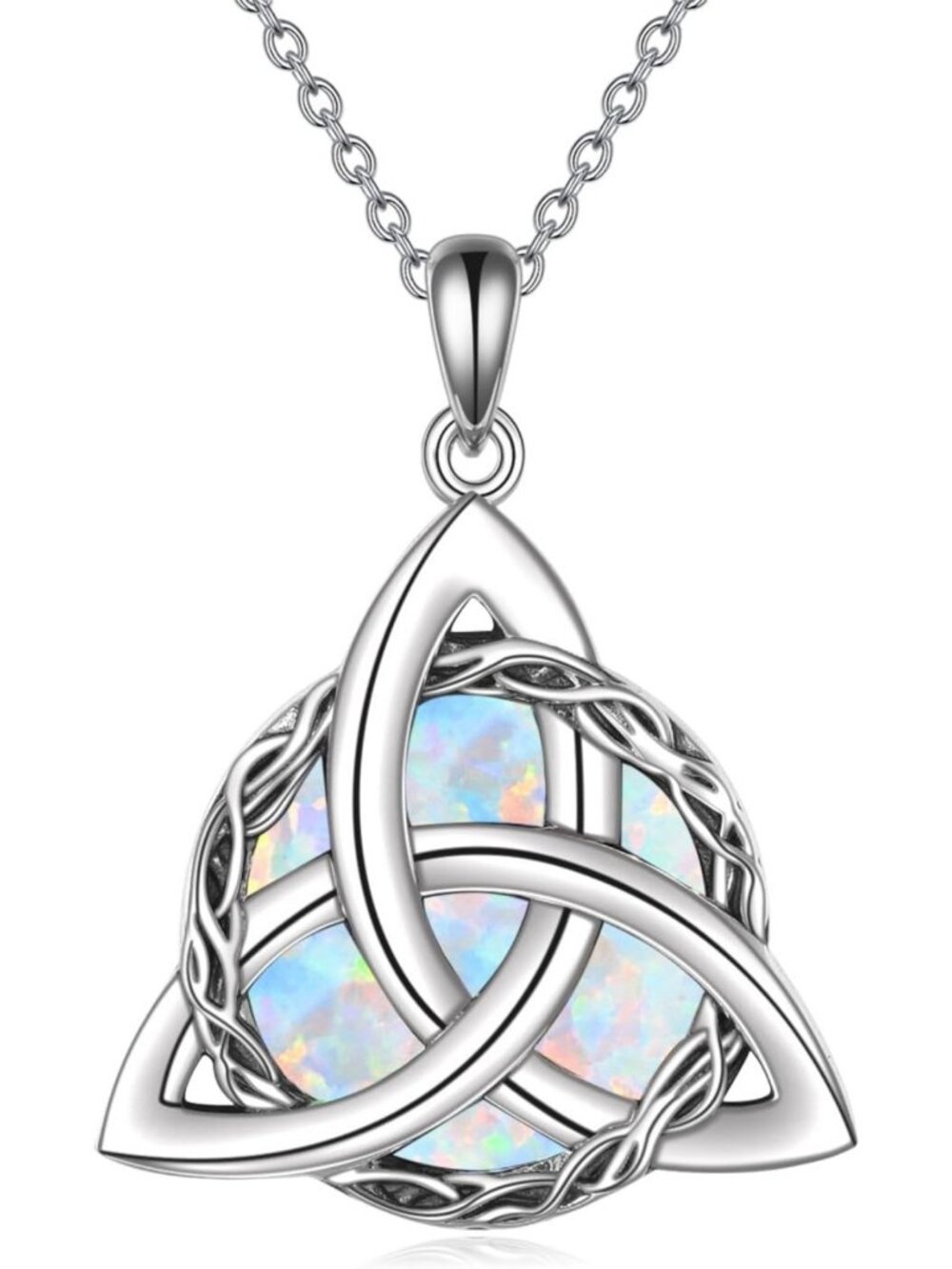 Celtic Knot Urn Necklace in 925 Sterling Silver | Irish Jewelry Gift for Her